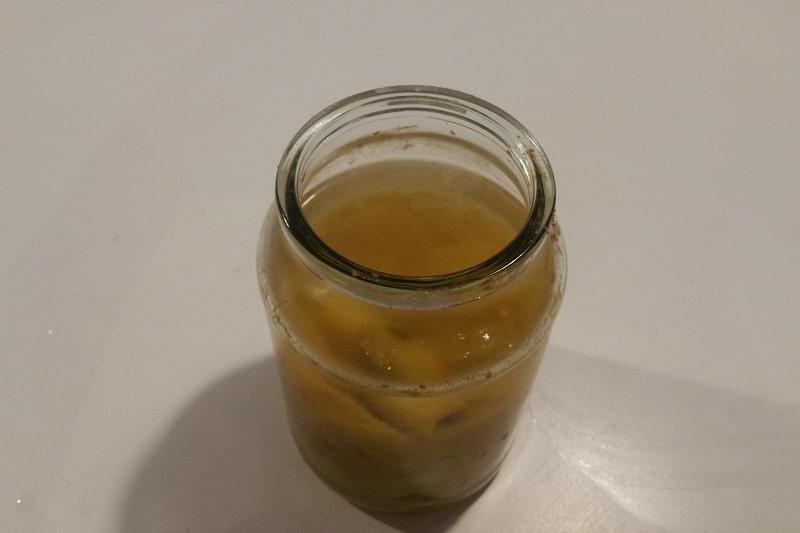 Apple scrap vinegar fermenting